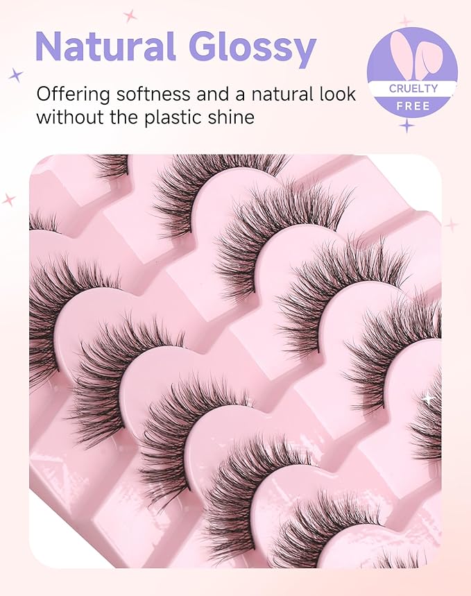 False Eyelashes Natural Wispy Lashes Fluffy Fake Lashes Flared-07