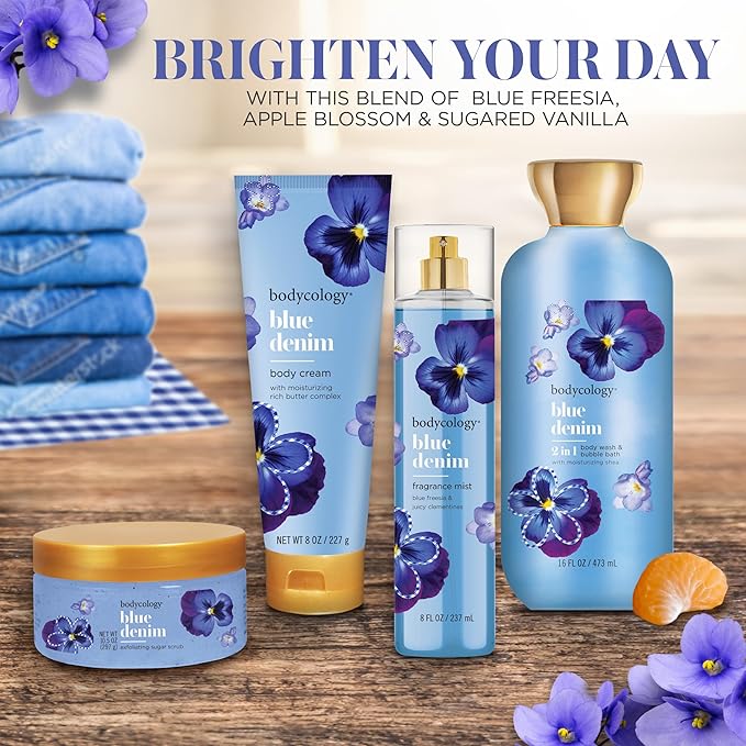 Bodycology Long-Lasting Fragrance Body Mist, Blue Denim, 8 fl oz