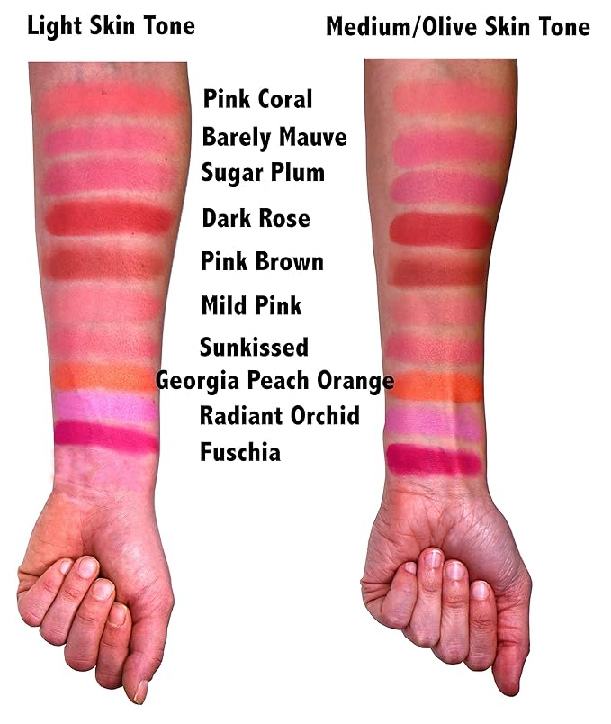 Mild Baby Ballerina Pink Blush Pressed Cheek Blush Color Contour Powder, Talc & Paraben Free, 4 Grams, No Animal Testing & Cruelty Free