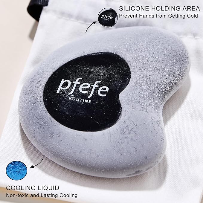 pfefe Stainless Steel Cryo Gua Sha - Gua Sha Facial Beauty Tools - Metal Skin Care Gua Sha for Body SPA Face Neck Eye