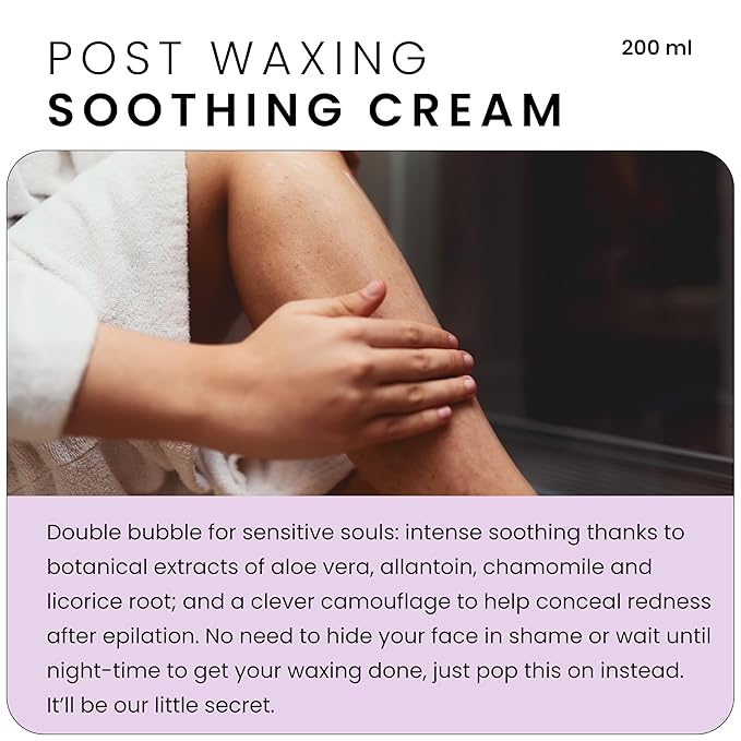 Depileve Soothing Cream - Post Wax Lotion - Enriched with Aloe Vera, Chamomile and Zinc Oxide - for All Skin Types - Skin Calming Aftercare - Makeup-Like Coverage Cream - 7 oz.