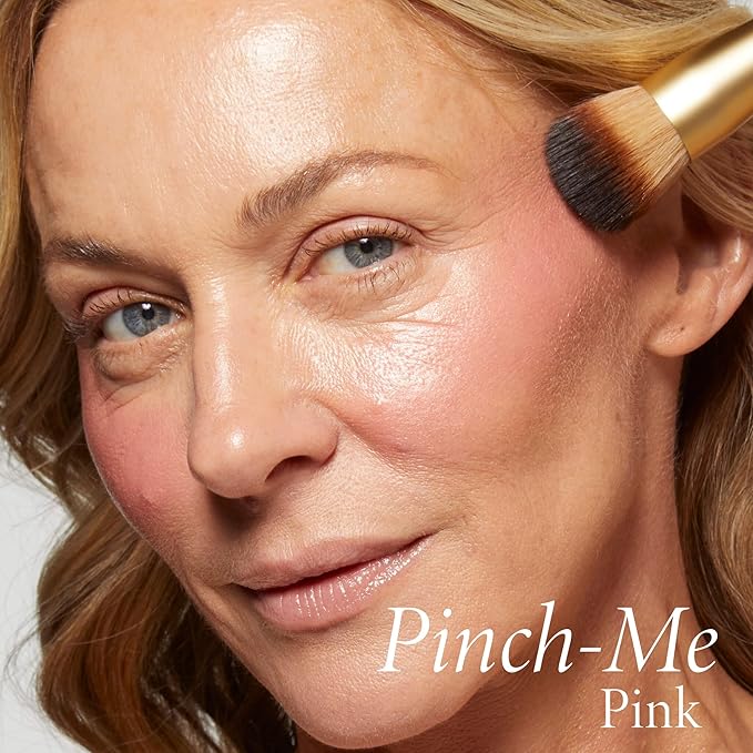 LAURA GELLER NEW YORK The Wonder Brush, Makeup Brush with Wooden Handle, Apply The Wonder Balm, Cream & Liquid Blush, Even Application and Blending