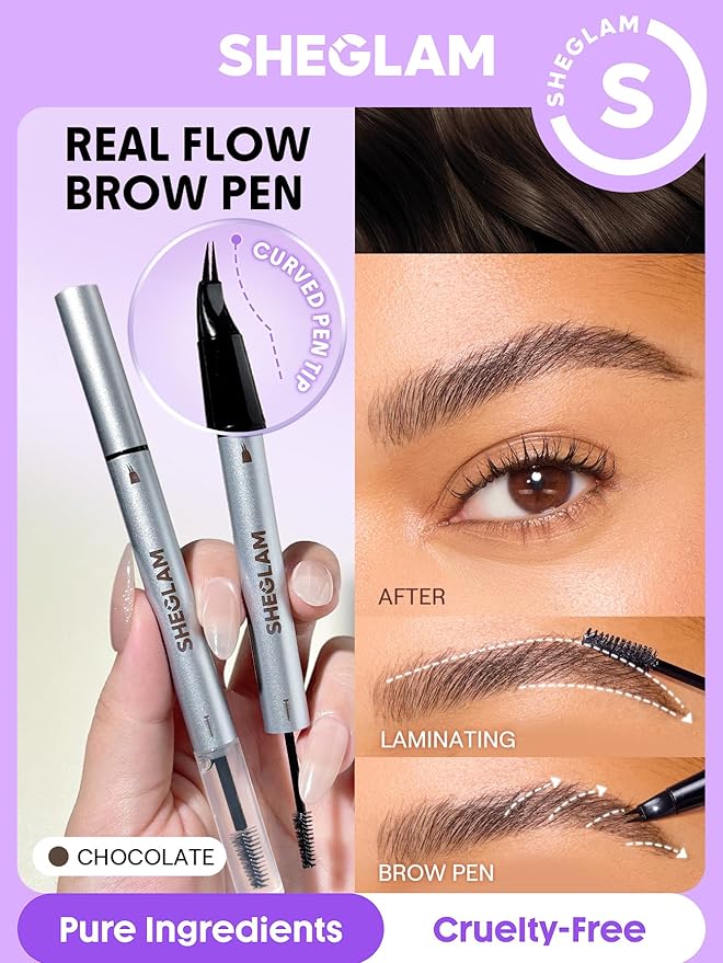 SHEGLAM Real Flow Laminating Brow Pen-Chocolate