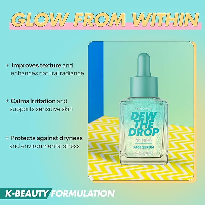 Peptides Face Serum - Dermatologist-Tested, Anti-Aging, Korean Skin Care -Boosts Elasticity, Smooths Texture, Revitalizes Skin - Clean Formula, Vegan, 95% Natural - 1.35 Fl. Oz