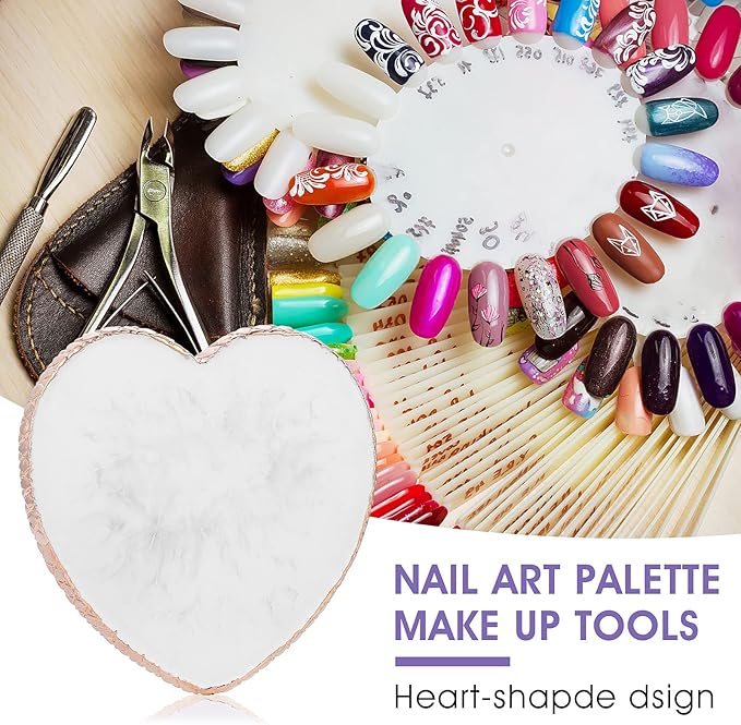 Resin Nail Art Palette Gold Edge Nail Holder