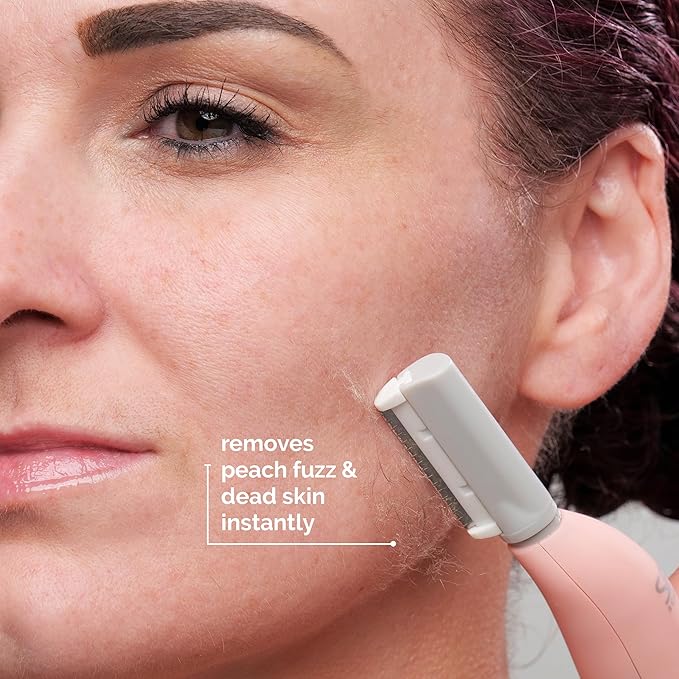 SPA SCIENCES - SIMA Patented Dermaplane Razor for Women Face – Painless 2-in-1 Facial Exfoliation & Peach Fuzz Hair Removal – Anti-Aging – 3 Speeds – Rechargeable – 19 Weeks Treatment