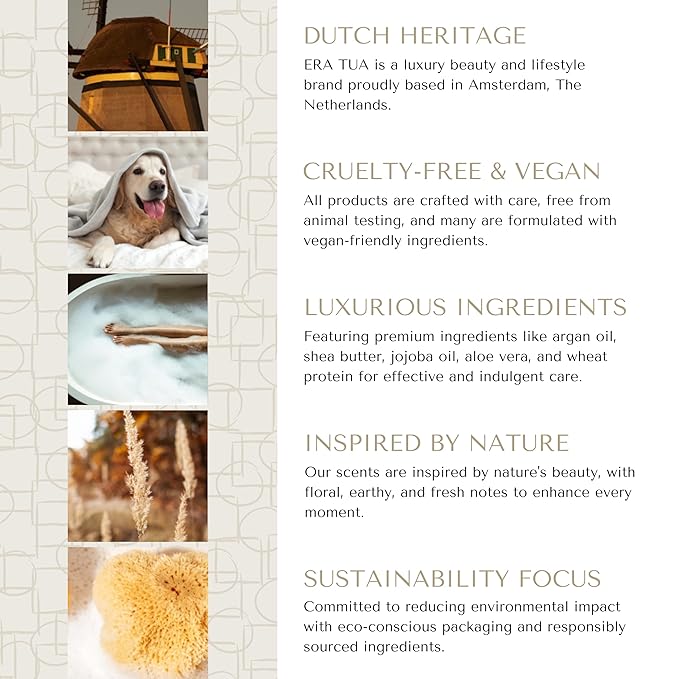 Fresh Linen Shower Cream | Dutch Made & Formulated | Hydrating Body Wash for All Skin Types | Fresh Scent of Bergamot, Jasmine & Rose 200 ML