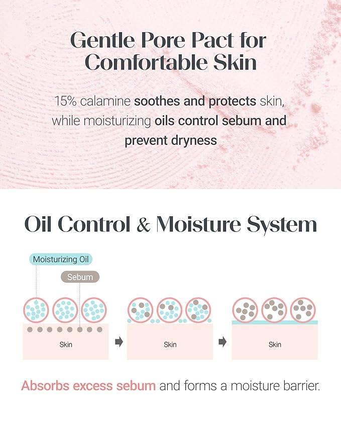 THESAEM Saemmul Perfect Pore Pink Pact - Makeup Finishing Pressed Powder for Sebum Control and Pore Minimization, Soothes Sensitive Skin with Calamine, Setting Powder, Clumps Free 12g. 2 Pack