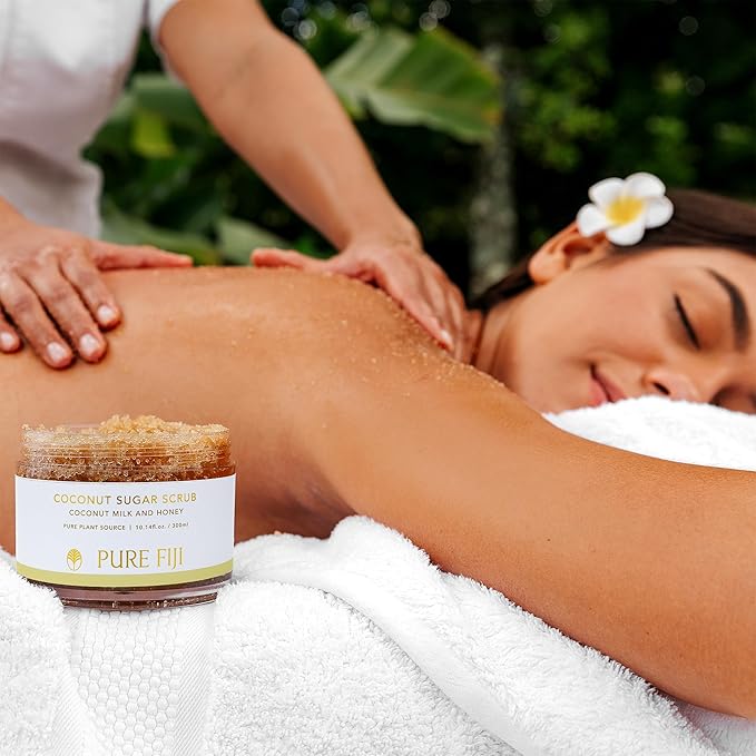 Pure Fiji Coconut Sugar Body Scrub, Coconut Milk & Honey (10.14 Oz /300ml)