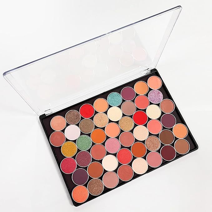 XL Large Empty Magnetic Makeup Eyeshadow Palette with Clear Cover and 20pcs Adhesive Stickers for DIY Your Own Eyeshadow, Blush Palette 9.25'' x6.57''