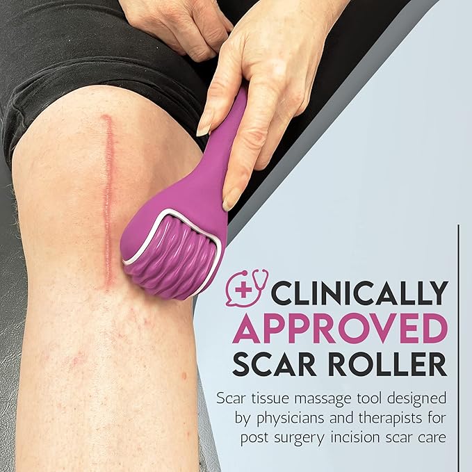 Scar Roller, Scar Tissue Massager for Post-Surgery Recovery, Silicone Ice Massage for Post-Surgery Incision Swelling and Soreness, Joint Roller for Improved Range of Motion and Flexibility. Purple