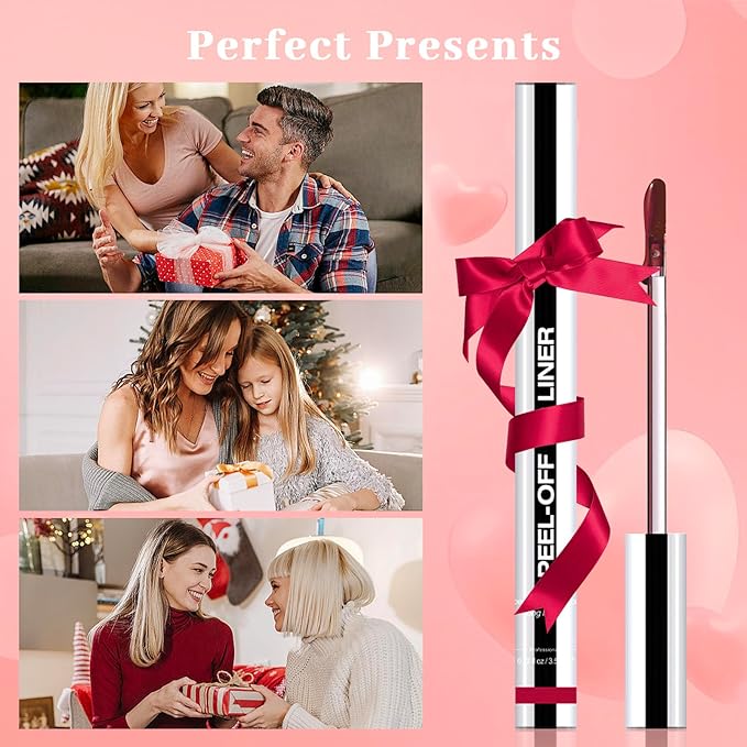 Peel Off Lip Liner Stain - Long Lasting Natural Lip Stain Transfer-proof Lip Liner, Moisturizing Waterproof Lip Gloss Stain, Highly Pigmented Color for All Skin, Ideal Gifts for Women (Nude Pink)