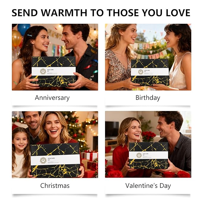 Charcoal 23 Pcs Skin Care Set for Women & Men, Bath and Body Kit, Spa Gift Baskets, Birthday Gifts, Cream, Serum, Face Oil, Sheet Mask, Clay Mask, Bath Bombs, Christmas, Valentines, Mother Day, Dad