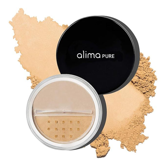 Alima Pure Matte Foundation Loose Mineral Powder Foundation Makeup, Loose Powder Makeup Oil Free Talc Free Powder, Natural Makeup Mineral Foundation Full Coverage Natural Foundation Powder .16 oz/4.5g