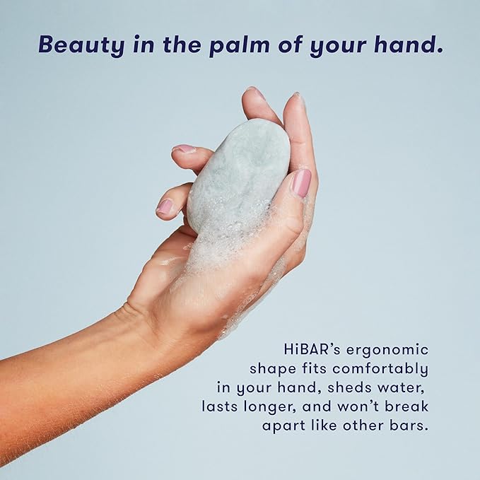 HiBAR - Moisturize Shampoo & Conditioner Set - For Dry, Frizzy Hair - Nourish & Hydrate -Coconut Oil, Cocoa Butter & Vitamin B5 -Plastic, Soap, Paraben & Sulfate-Free -Color Safe & Vegan -2 Solid Bars