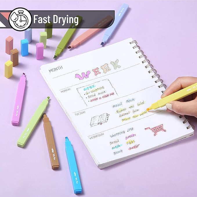 Mr. Pen- Aesthetic Highlighters, 8 Pack, Chisel Tip, Autumn Colors, Cute Highlighters Assorted Colors