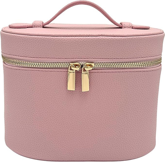 JAZD Vanity Case Makeup Bag with Removable Organizer Divider, Travel Toiletry Cosmetic Organizer for Women