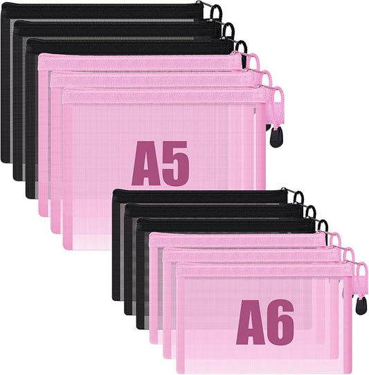 Koogel 12pcs mesh cosmetic bags,