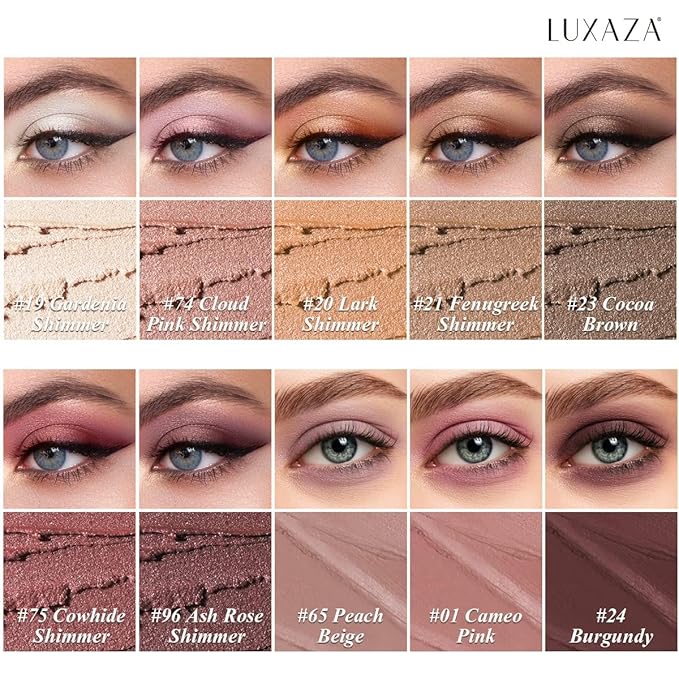 10PCS Eyeshadow Stick,Shimmer And Matte Brown Metallic Eye Shadow sticks Set,Cream Eyeshadow Pencil Crayon with Smudge-proof & Waterproof,Eye Brightener Stick