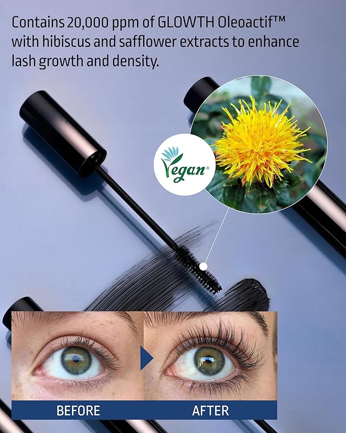 HEVVYMAKEUP Define Eyes Mascara Black Volume & Curl - Volumizing, Curling, Defining - Bold & Lifted Lashes - Feathery Soft, No Smudging, No Clumping - Korean Eye Makeup, 0.30 fl.oz.