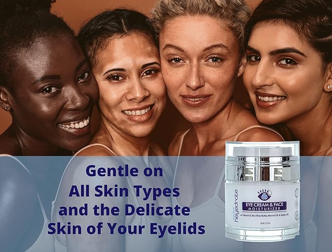 Eye Cream and Face Moisturizer with Organic Aloe Juice, Shea Butter, Almond Oil, & Jojoba Oil | Anti-Aging Eyelid and Facial Moisturizer to Reduce Dark Spots, Dark Circles & Wrinkles (1)