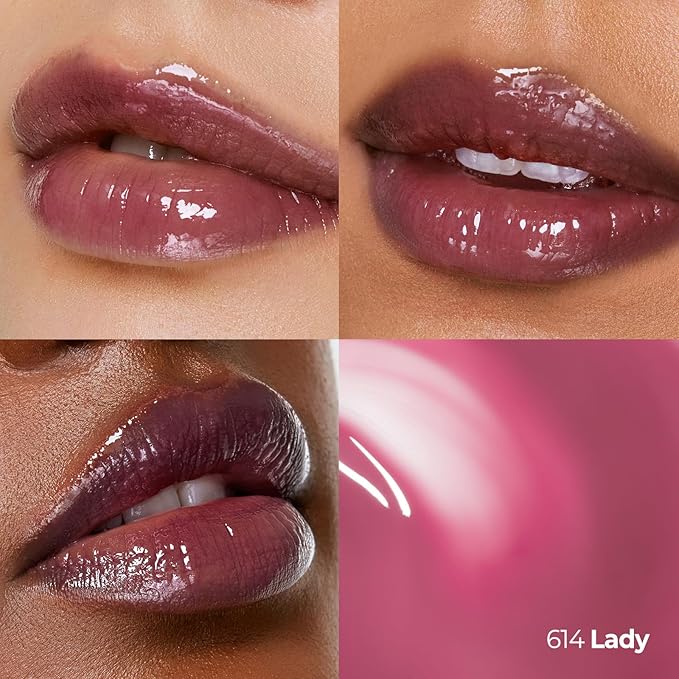 Laka Maxi Glayer Tint 3.8g/0.13oz., Glass Layer of Gloss, Ultra Glow & Vivid Layerable Pigments, High Shine Lip Oil, K-Beauty (#614 Lady)