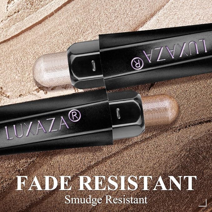 10PCS Eyeshadow Stick,Shimmer And Matte Brown Metallic Cream Eyeshadow Pencil Crayon with Smudge-proof & Waterproof, Eye Brightener Stick, Ideal Gift for Women- Love's Gifts