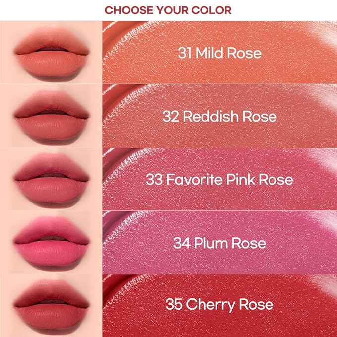 Peripera Ink Airy Velvet Lip Tint | High-Pigmentation, Lightweight, Soft, Moisturizing, Not Animal Tested (032 REDDISH ROSE (NEW))