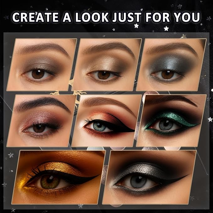 UCANBE 16 Color Baked Eyeshadow Palette with 15PCS Brushes Makeup Set,Matte&Shimmer Blend Eyeshadow for Women&Girls,Highly Pigmented Long Lasting Waterproof Make Up Pallet