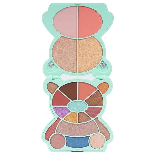 KimChi Chic Teddy Kim Palette - 17 Playful Eyeshadows, 2 Blushes, 2 Highlighters, Cruelty Free Makeup Palette, Boyfriend Mint 1.09 oz