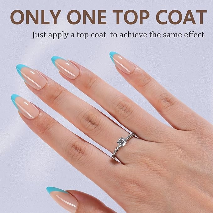 Misssix French Gel Nail Tips, 150Pcs French Tip Press on Nails Medium Almond, No Need to File Tips Pre-lasting, Fake Nails for Nail Art DIY 15 Sizes