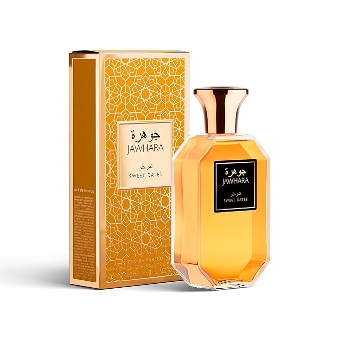 Jawhara Sweet Dates | Ambery Fruity Eau de Parfum 3.3 fl oz | Notes of Raspberry, Medjool Dates, and Rich Amber | Long Lasting | Everyday Wear | Travel Size