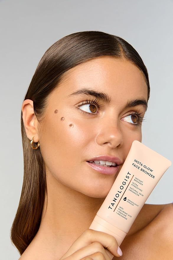 Tanologist Insta Glow Face Bronzer, Illuminating Cream Bronzer For Instant Radiant Glow, Lightweight, Blendable Formula For All Skin Tones, Vegan, 2.02 fl. oz/60 ml Tube