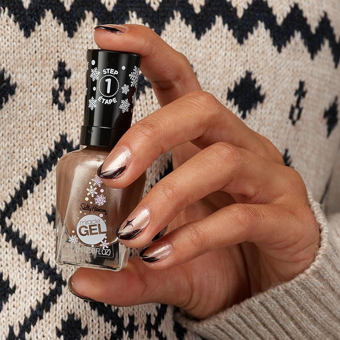 Sally Hansen Miracle Gel, Winterlust, Long Lasting, Gel-Like Formula, No UV Lamp Needed, Opaque, Shimmery Blue Nail Polish