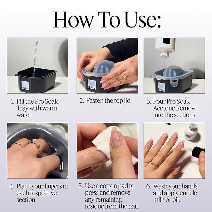 Nailboo 100% Acetone Nail Polish Remover, Gel Polish Remover for Nails, Pure Acetone Polish and Dip Powder Remover, Nail Salon Quality Removal, 16 Fl Oz