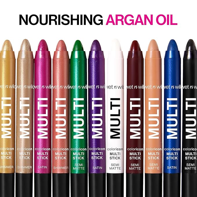 wet n wild Color Icon Cream Eyeshadow Multi-Stick, Moisturizing, Nourishing Velvety Cream-to-Powder Buildable & Blendable Formula, Cruelty-Free & Vegan - Peachy Crush (Pack of 2)