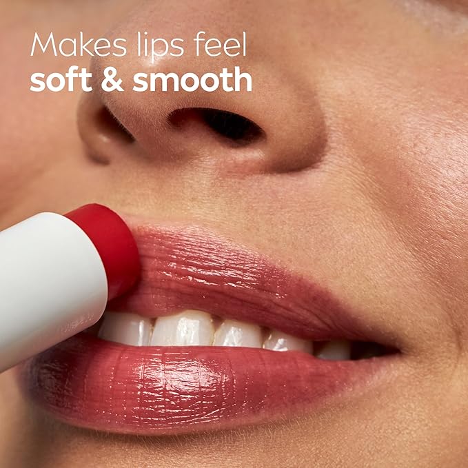 NIVEA Cherry Lip Care, Tinted Lip Balm Pack with Shea Butter, Nourishing Oils and Vitamin C & E, 3-in-1 Moisture, Repair and Color, 0.17 Oz Stick, Pack of 4