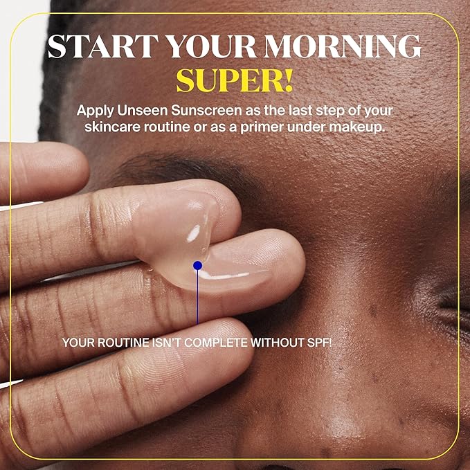 Supergoop! Unseen Sunscreen - SPF 50 - Clear & Invisible Face Sunscreen + Broad Spectrum + Makeup-Gripping Primer - Weightless, Scentless, Oil Free - For All Skin Types & Tones - 0.68 fl oz