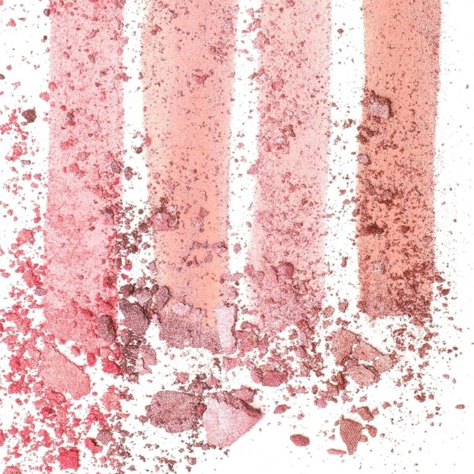 Beauty Bakerie Powder Blush Makeup Palette for Face & Cheeks, Matte and Metallic Highlighter Make up Set, 4 Highlight Shades, Cotton Candy Champagne