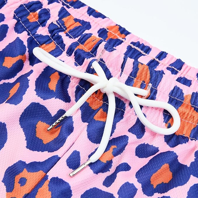 Fashion Funny Animal Printing Swim Trunks 5 inch Inseam Quick Dry Active Board Shorts for Men