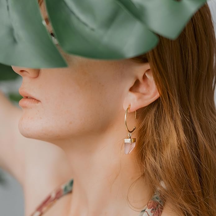 AYANA Healing Crystal Earrings for Women - Handmade Drop Earrings with Ethically Sourced Authentic Gemstones | Birthstone Jewelry for Women Trendy