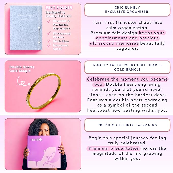 1st Trimester Mom-to-Be Essentials Box - Gift for Expecting Moms - Care Package with Essential New Mommy Items & Pregnancy Must-Haves - Perfect for Celebrating Motherhood & Welcoming New Life