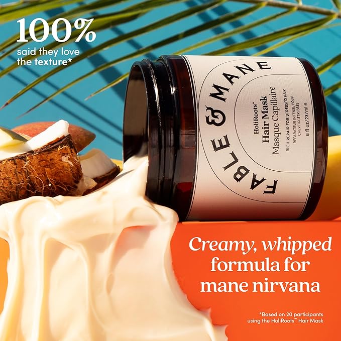 Fable & Mane Deep Moisture Repairing Hair Mask, For Frizzy, Dry, Damaged Hair. Treatment Repairs and Softens with Shea Butter and Coconut