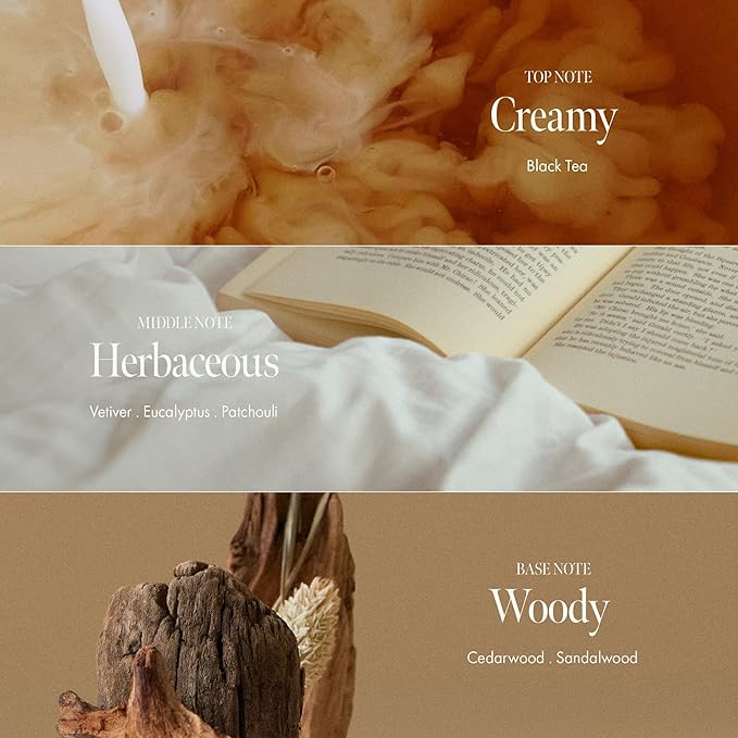 Vegan Nourishing Scalp Shampoo with Black Tea, Hyaluronic & Amino Acids to Strengthen Scalp Barrier, Creamy Woody Scent, Paraben, Sulfate & Silicone Free 450ml / 15.22 fl. Oz