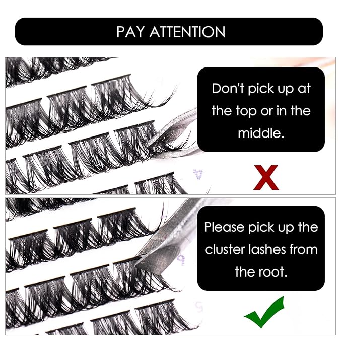 Lash Clusters 144 Pcs Individual Lashes Clusters Eyelash Extensions False Eyelashes DIY Lash Extension Reusable False Eyelashes Natural Look Mix 10-16mm C D-Curl-DM01