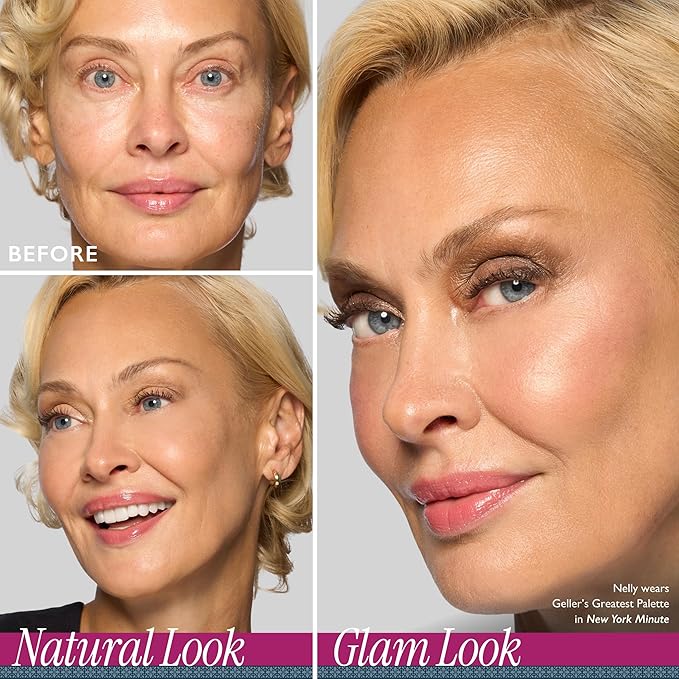 LAURA GELLER NEW YORK Geller's Greatest New York Minute Face & Eye Palette - Includes Blush, Bronzer and Eyeshadow Duo - Travel-Friendly Makeup Compact for Mature Skin