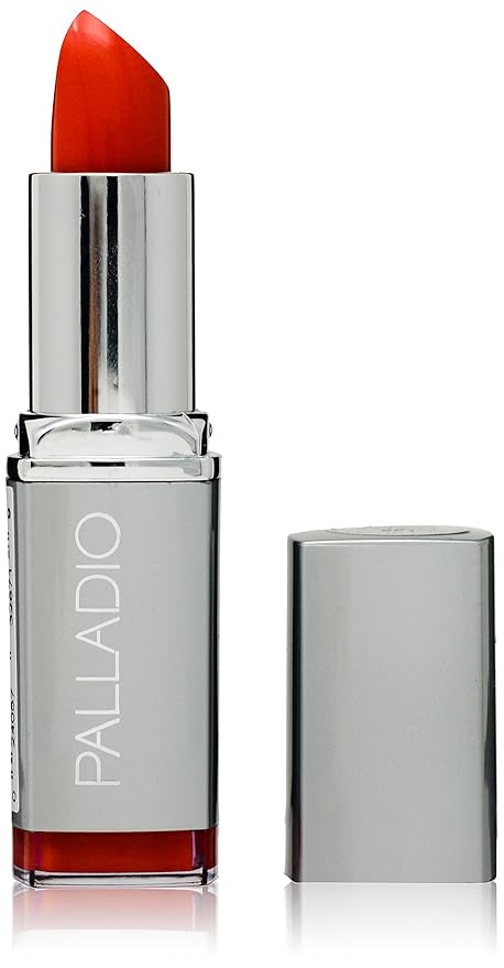 Palladio Herbal Lipstick, Rich Pigmented and Creamy, Infused with Aloe Vera, Chamomile & Ginseng, Prevents Lips from Drying, Combats Fine Lines, Long Lasting Lipstick, Coral Punch