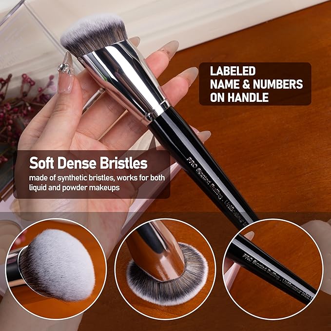 Bueart Design 36Pcs PRO Grade Makeup Brush Set with Super Holder,for discerning beauty enthusiasts&professionals Makeup Artist Crafted for your ultimate instrument for flawless,pro-grade artistry