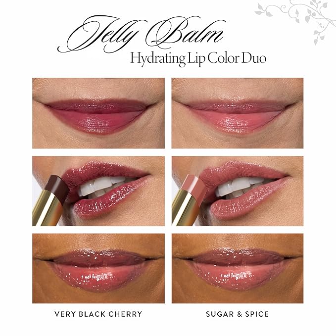 LAURA GELLER NEW YORK Jelly Balm Hydrating Lip Color Duo - Very Black Cherry + Sugar & Spice - Holiday 2024