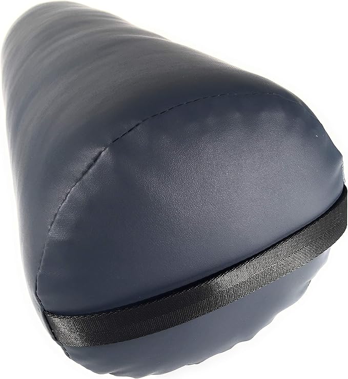 Fluffy Massage Bolster Pillow by NRG - 8"W x 26"L Full Round Massage/Spa Table Bolster with Carrying Strap - Supports Neck, Knees or Ankles - PVC Free Vinyl Upholstery - CFC Free Foam - Color: Agate